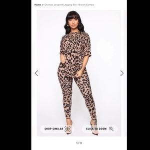 Fashion nova leopard print legging set